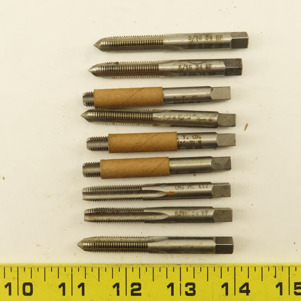 Besly 5/16"-24 NF Straight Flute Tapered And Bottoming Hand Tap NOS Lot Of 9