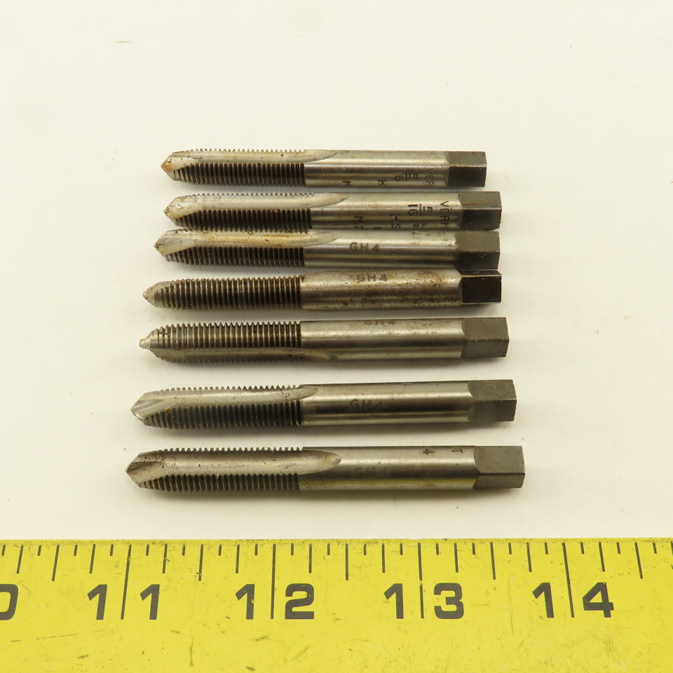 Vermont 5/16"-24 NF Straight Flute Spiral Point Hand Tap Lot Of 7