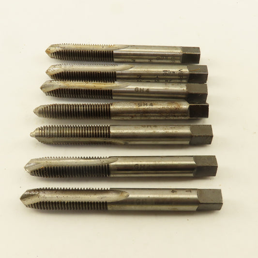 Vermont 5/16"-24 NF Straight Flute Spiral Point Hand Tap Lot Of 7
