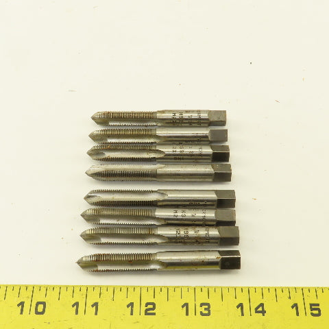 Vermont 3/8"-24 NF Straight Flute Spiral Point Hand Tap Lot Of 8