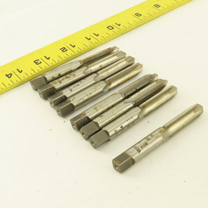 Vermont 3/8"-24 NF Straight Flute Spiral Point Hand Tap Lot Of 8