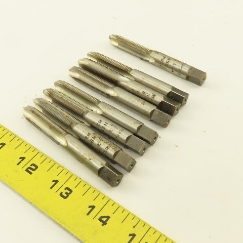 Vermont 3/8"-24 NF Straight Flute Spiral Point Hand Tap Lot Of 8