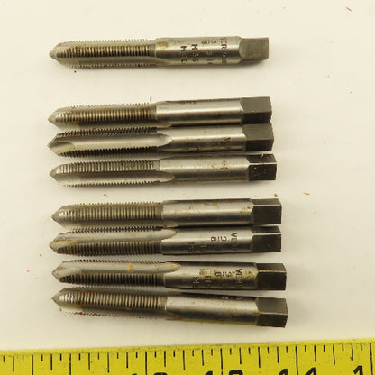 Vermont 3/8"-24 NF Straight Flute Spiral Point Hand Tap Lot Of 8