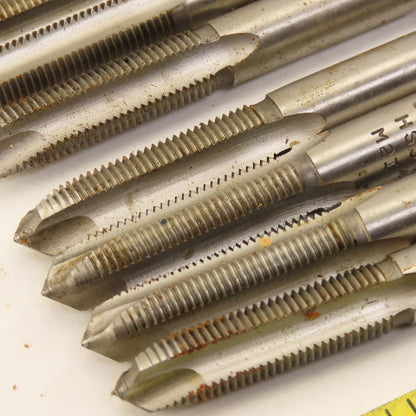 Vermont 3/8"-24 NF Straight Flute Spiral Point Hand Tap Lot Of 8