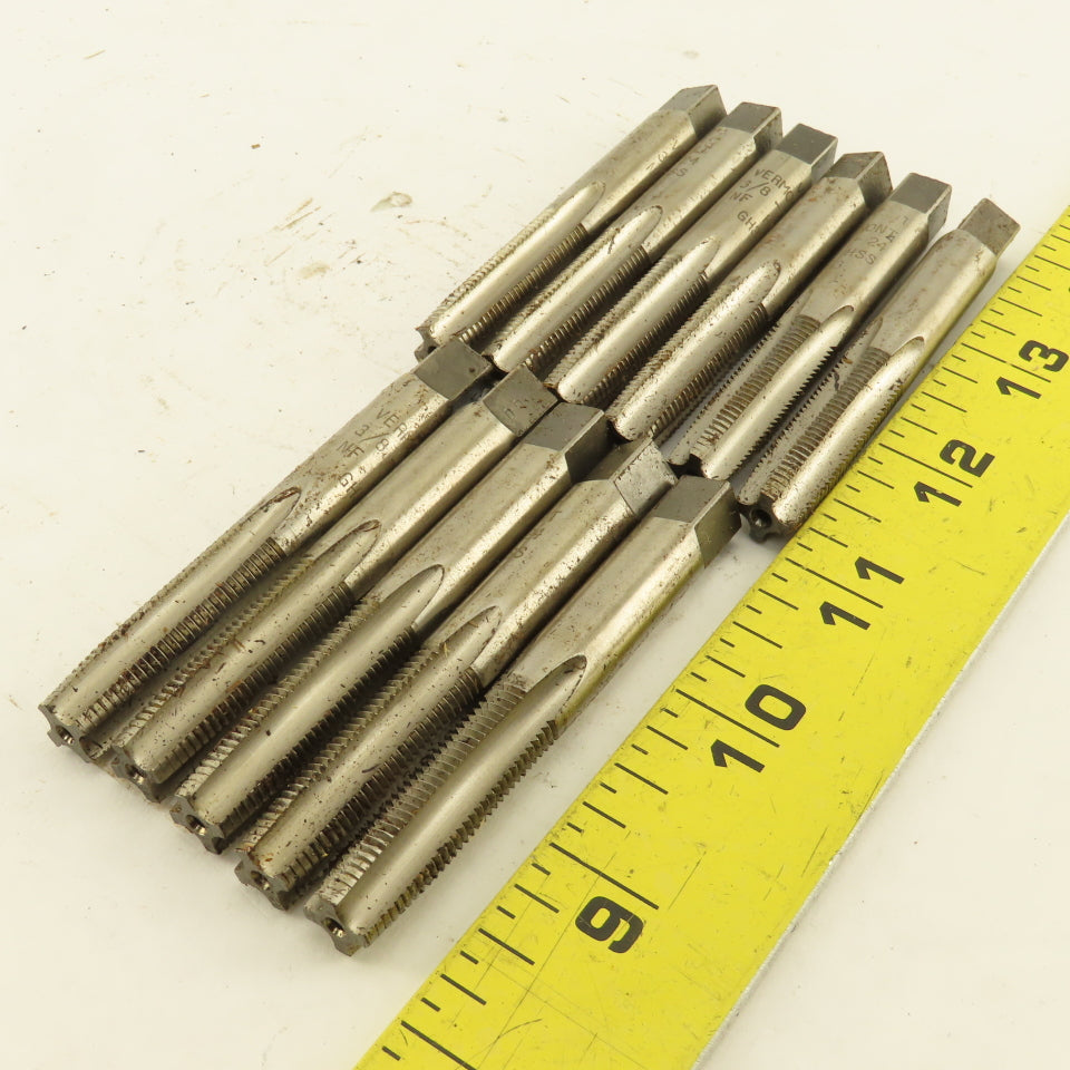 Vermont 3/8"-24 NF Straight Flute Bottoming Tapered Hand Tap Lot Of 11