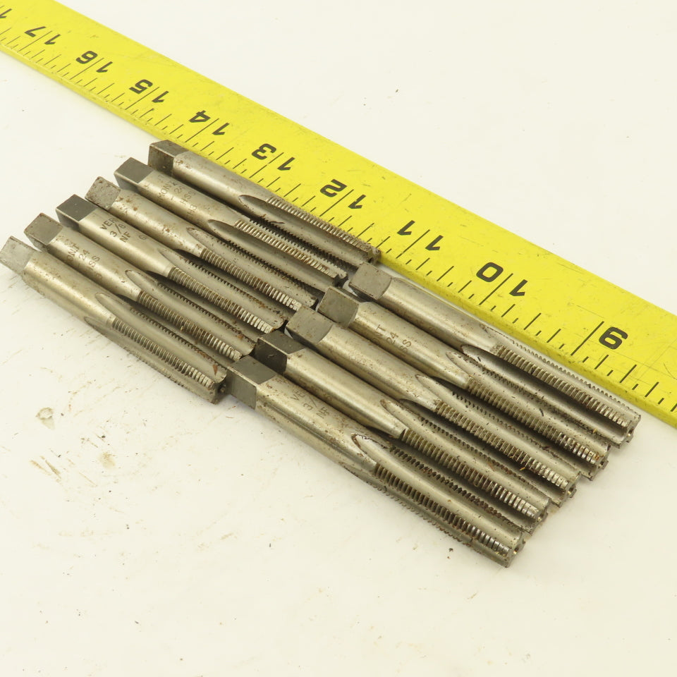 Vermont 3/8"-24 NF Straight Flute Bottoming Tapered Hand Tap Lot Of 11