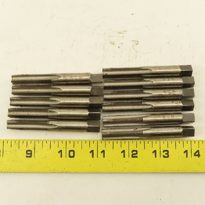 Vermont 3/8"-24 NF Straight Flute Bottoming Tapered Hand Tap Lot Of 11