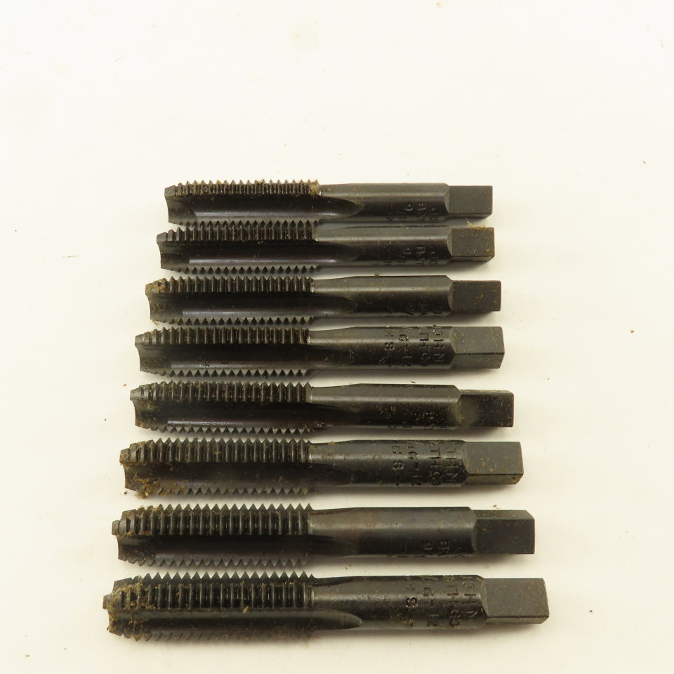 John Bath & Co. 9/16"-12 NF Straight Flute Tapered Plug Hand Tap Lot Of 8