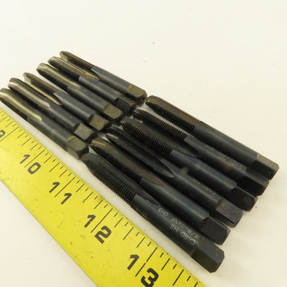 Card Union Twist Drill 3/8"-24 NF Straight Flute Tapered Plug Hand Tap Lot Of 12