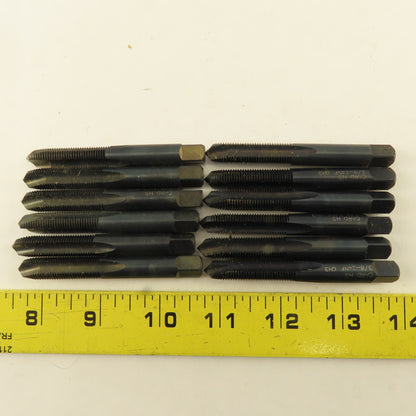 Card Union Twist Drill 3/8"-24 NF Straight Flute Tapered Plug Hand Tap Lot Of 12