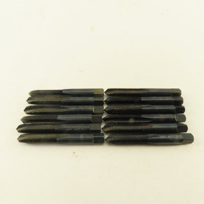 Card Union Twist Drill 3/8"-24 NF Straight Flute Tapered Plug Hand Tap Lot Of 12