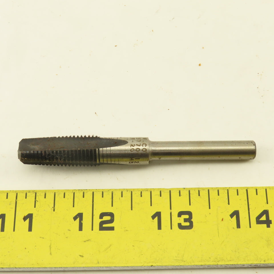Hanson Whitney 7/16"-20 Straight Flute Tapered Bottoming Tap 1/4" Machine Shank