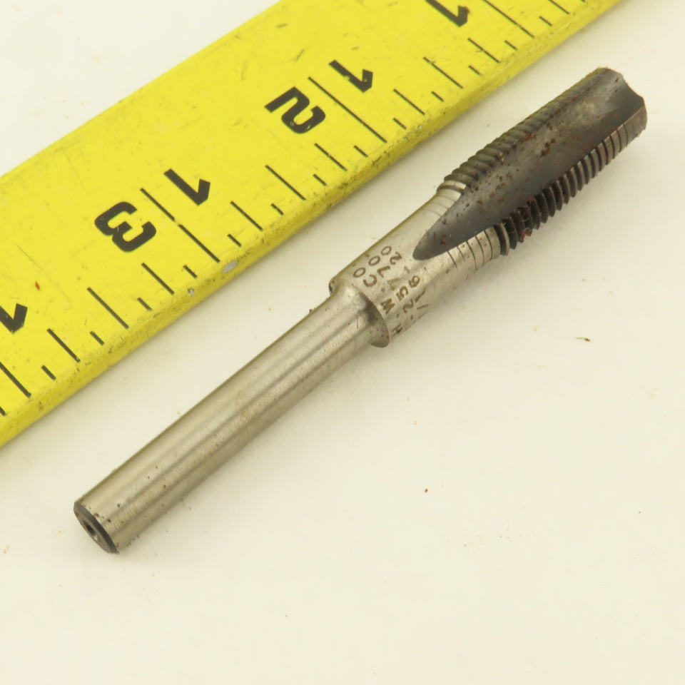 Hanson Whitney 7/16"-20 Straight Flute Tapered Bottoming Tap 1/4" Machine Shank