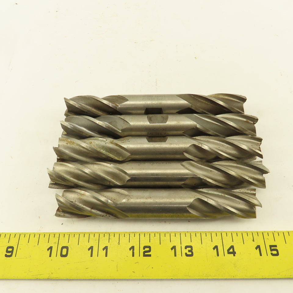 3/4" Dia. 4 Flute Twist Double Ended Square End Mill Lot Of 5