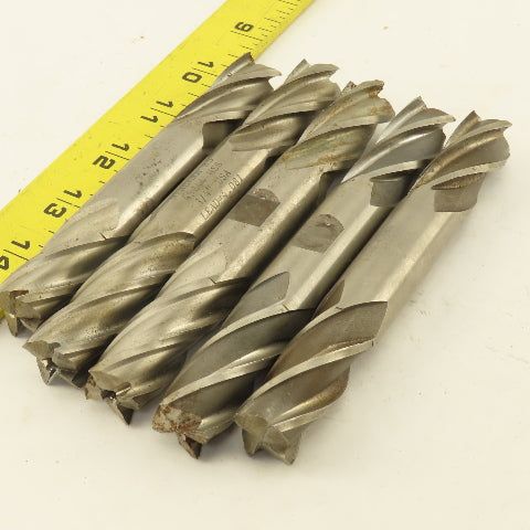 3/4" Dia. 4 Flute Twist Double Ended Square End Mill Lot Of 5