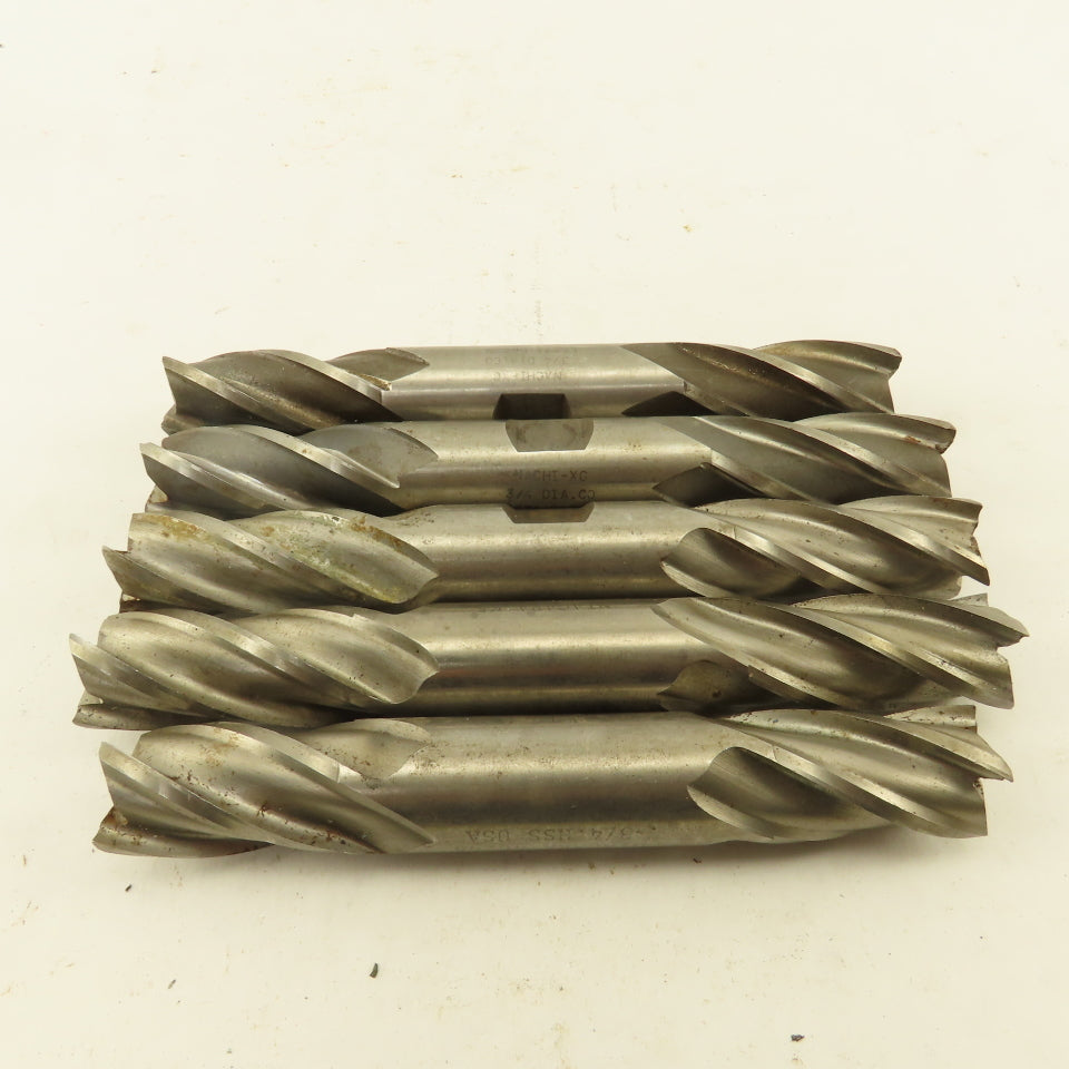 3/4" Dia. 4 Flute Twist Double Ended Square End Mill Lot Of 5