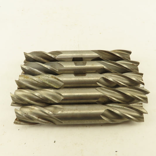 3/4" Dia. 4 Flute Twist Double Ended Square End Mill Lot Of 5