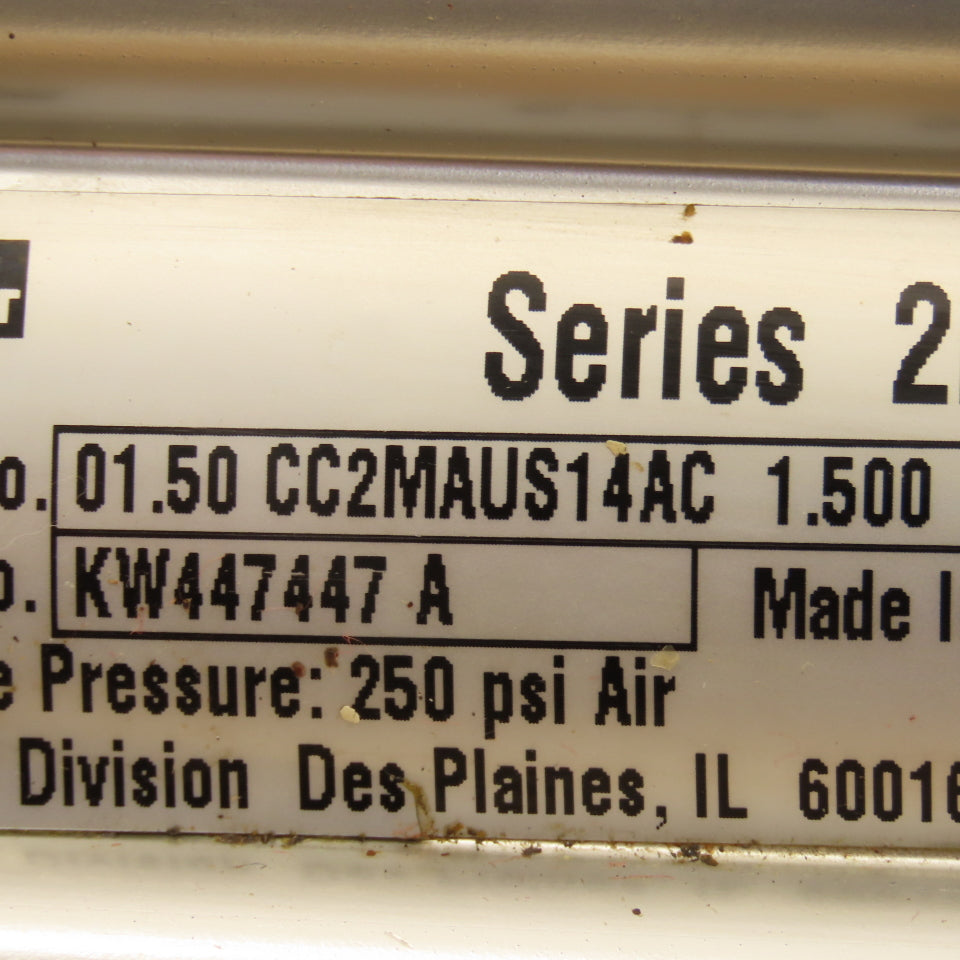 Parker CC2MAUS14AC 1-1/2" Bore 1-1/2" Stroke Magnetic Position Air Cylinder