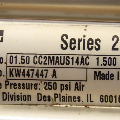 Parker CC2MAUS14AC 1-1/2" Bore 1-1/2" Stroke Magnetic Position Air Cylinder
