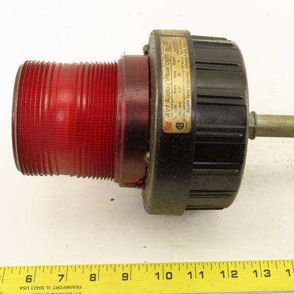 Federal Signal AV1 120V Audio Visual Alert Beacon Red Lens