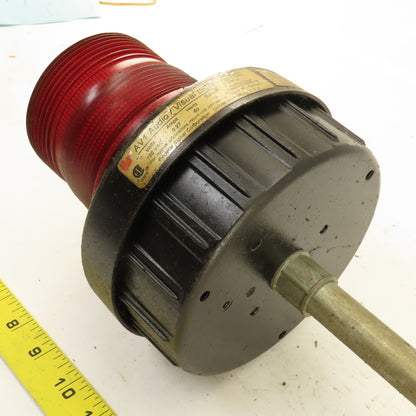 Federal Signal AV1 120V Audio Visual Alert Beacon Red Lens