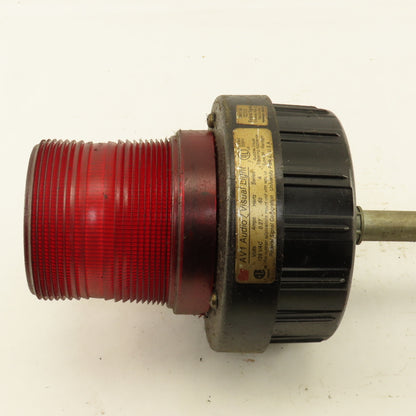 Federal Signal AV1 120V Audio Visual Alert Beacon Red Lens