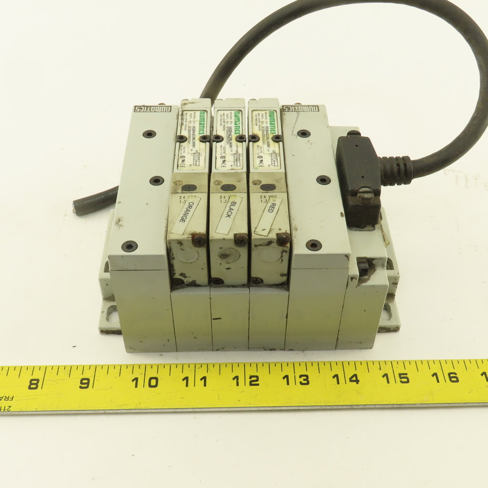 Numatics 052BA4Z2ML00061 Pneumatic Logic Solenoid Valve Bank 24VDC Coil