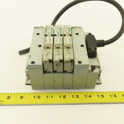 Numatics 052BA4Z2ML00061 Pneumatic Logic Solenoid Valve Bank 24VDC Coil