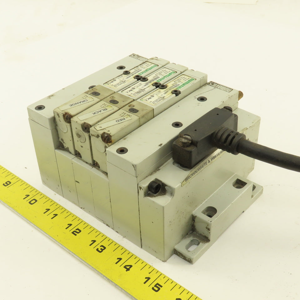 Numatics 052BA4Z2ML00061 Pneumatic Logic Solenoid Valve Bank 24VDC Coil