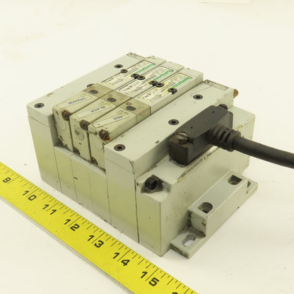 Numatics 052BA4Z2ML00061 Pneumatic Logic Solenoid Valve Bank 24VDC Coil