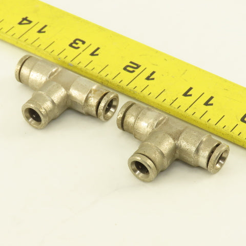 1/4" Push To Connect Stainless Steel TEE Lot Of 2