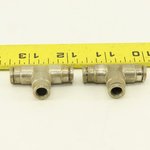 1/4" Push To Connect Stainless Steel TEE Lot Of 2