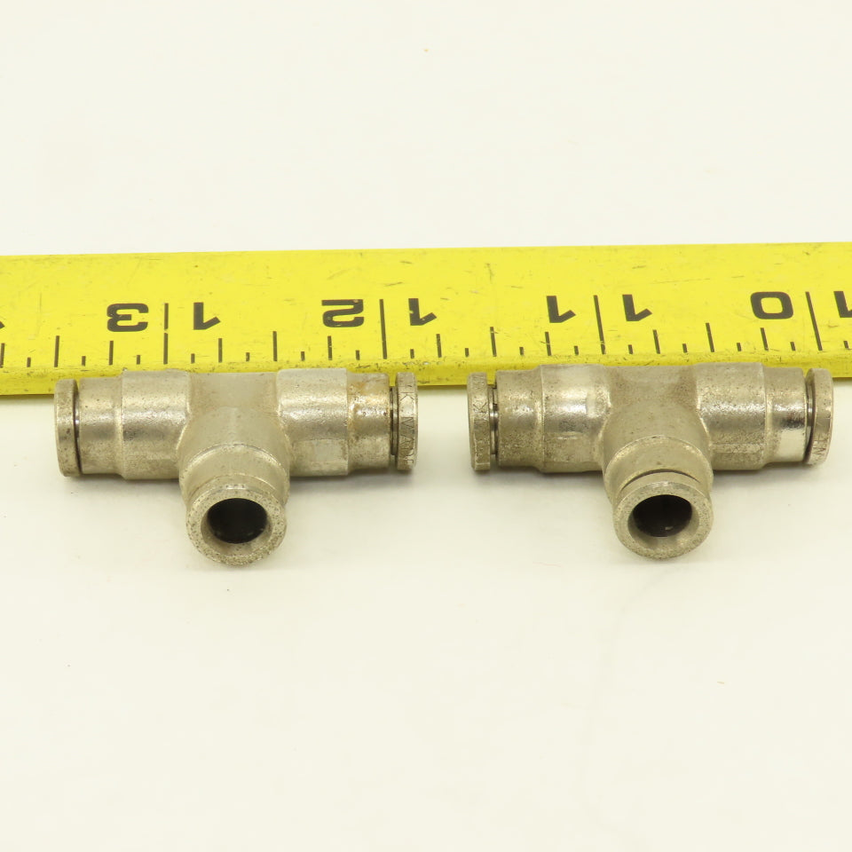 1/4" Push To Connect Stainless Steel TEE Lot Of 2