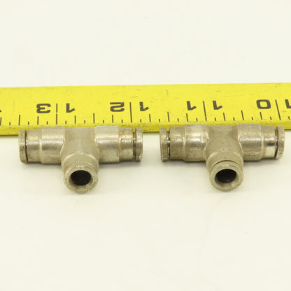 1/4" Push To Connect Stainless Steel TEE Lot Of 2