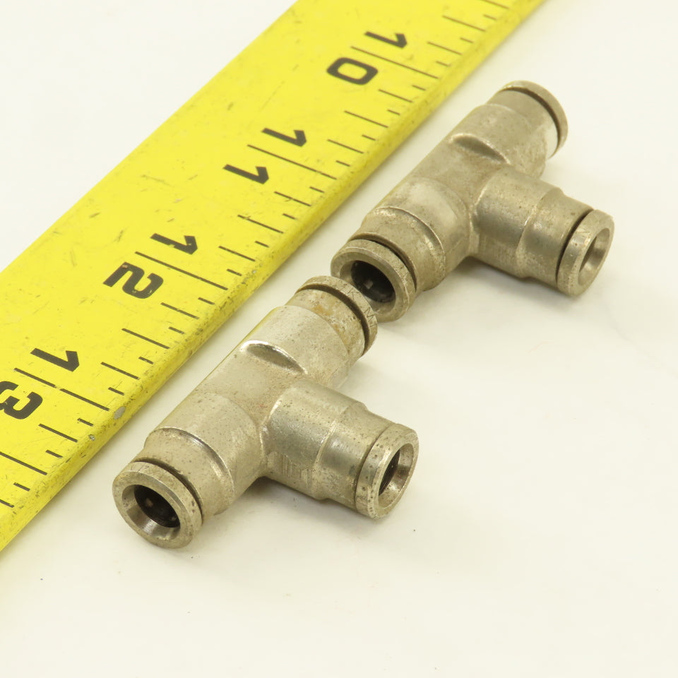 1/4" Push To Connect Stainless Steel TEE Lot Of 2