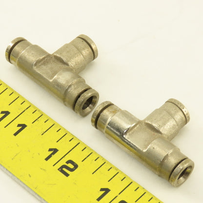 1/4" Push To Connect Stainless Steel TEE Lot Of 2