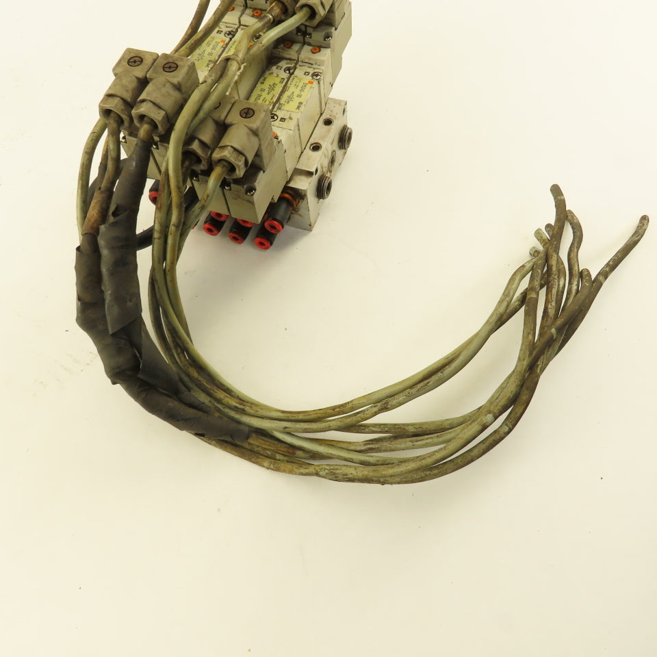 SMC SY5240-5D 2 Position Pneumatic Logic Solenoid Valve Bank Manifold 24VDC Coil