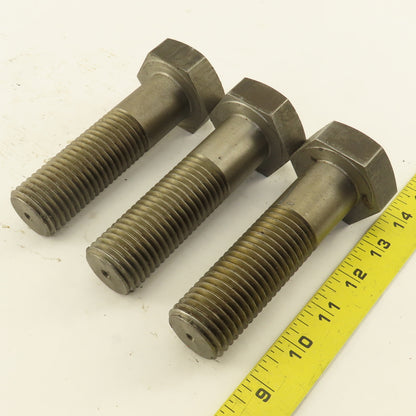 1-1/4"-7 x 4-1/2" Hex Head Bolt Custom Made Mild Steel Lot Of 3