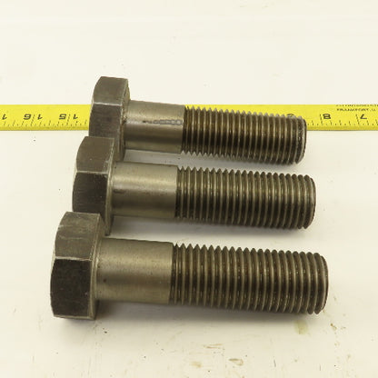 1-1/4"-7 x 4-1/2" Hex Head Bolt Custom Made Mild Steel Lot Of 3