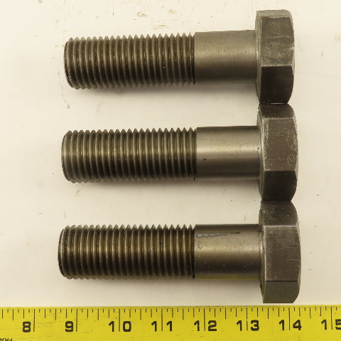 1-1/4"-7 x 4-1/2" Hex Head Bolt Custom Made Mild Steel Lot Of 3