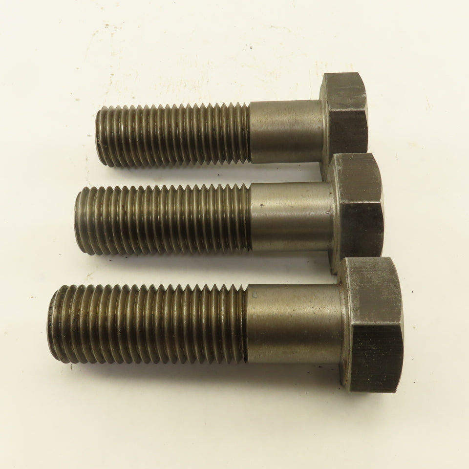 1-1/4"-7 x 4-1/2" Hex Head Bolt Custom Made Mild Steel Lot Of 3