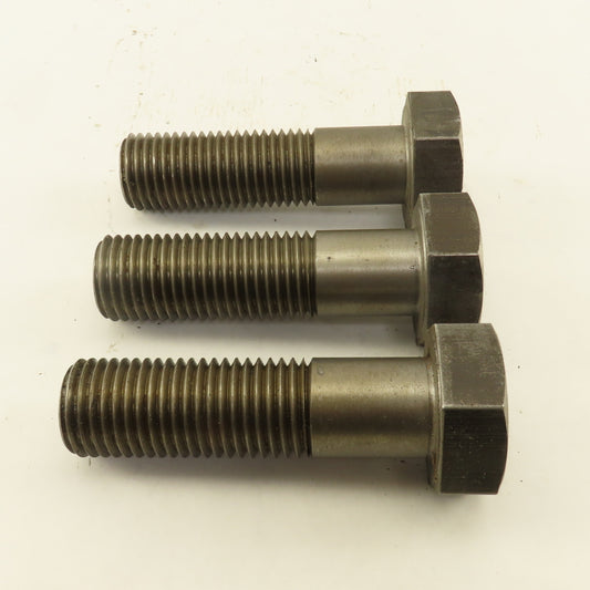 1-1/4"-7 x 4-1/2" Hex Head Bolt Custom Made Mild Steel Lot Of 3