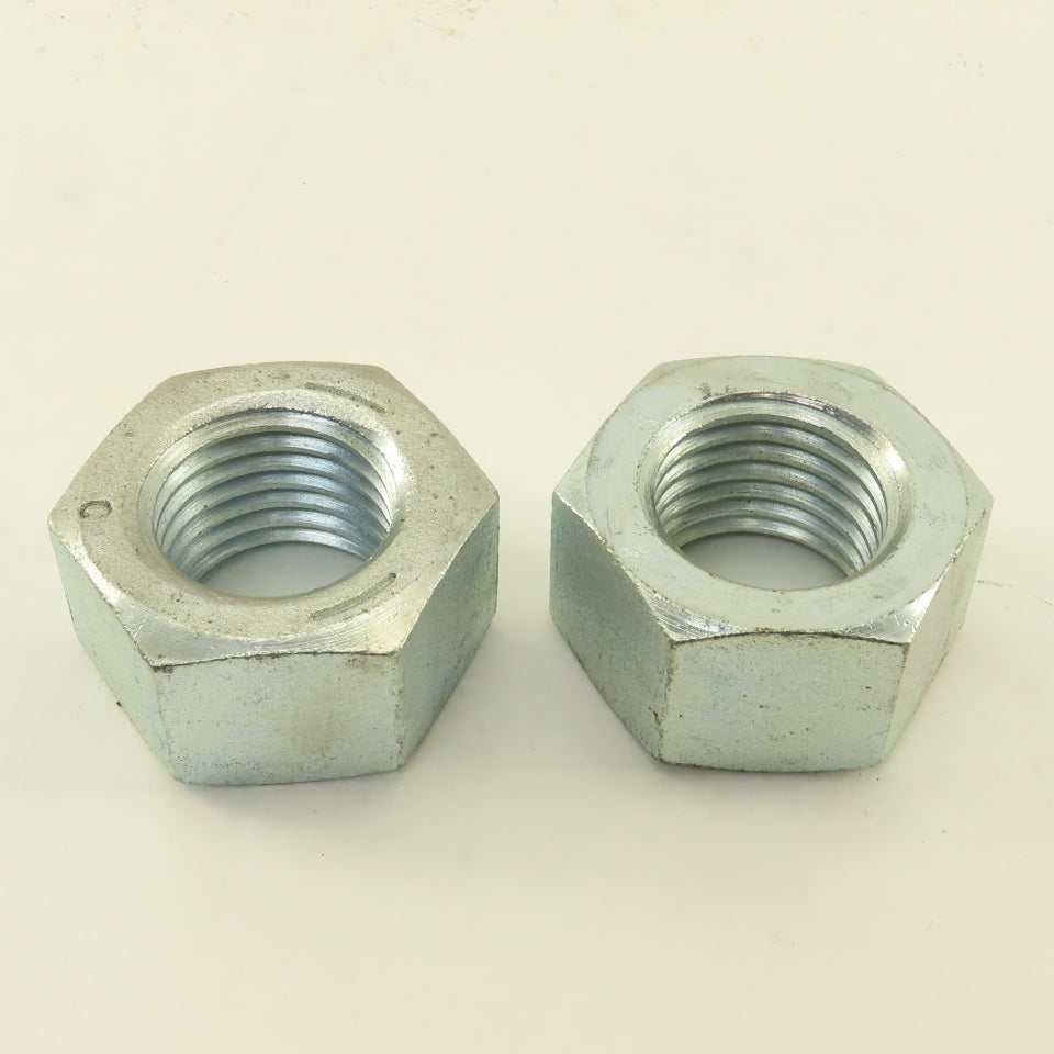 1-1/2"-6 Zinc Bright Finish Hex Nut Lot Of 2
