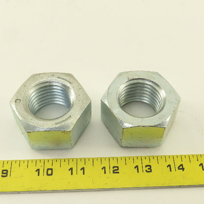 1-1/2"-6 Zinc Bright Finish Hex Nut Lot Of 2