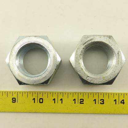 1-1/2"-6 Zinc Bright Finish Hex Nut Lot Of 2
