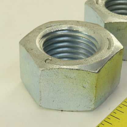 1-1/2"-6 Zinc Bright Finish Hex Nut Lot Of 2
