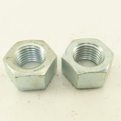 1-1/2"-6 Zinc Bright Finish Hex Nut Lot Of 2