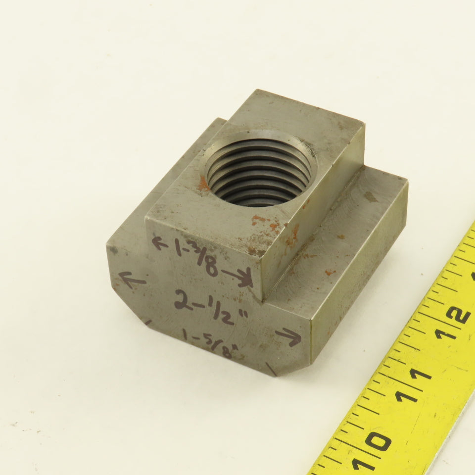 1-1/4"-7 Thread 2-1/2" Head Width T-Slot Nut 1-3/4" Tall Custom Made