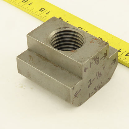 1-1/4"-7 Thread 2-1/2" Head Width T-Slot Nut 1-3/4" Tall Custom Made