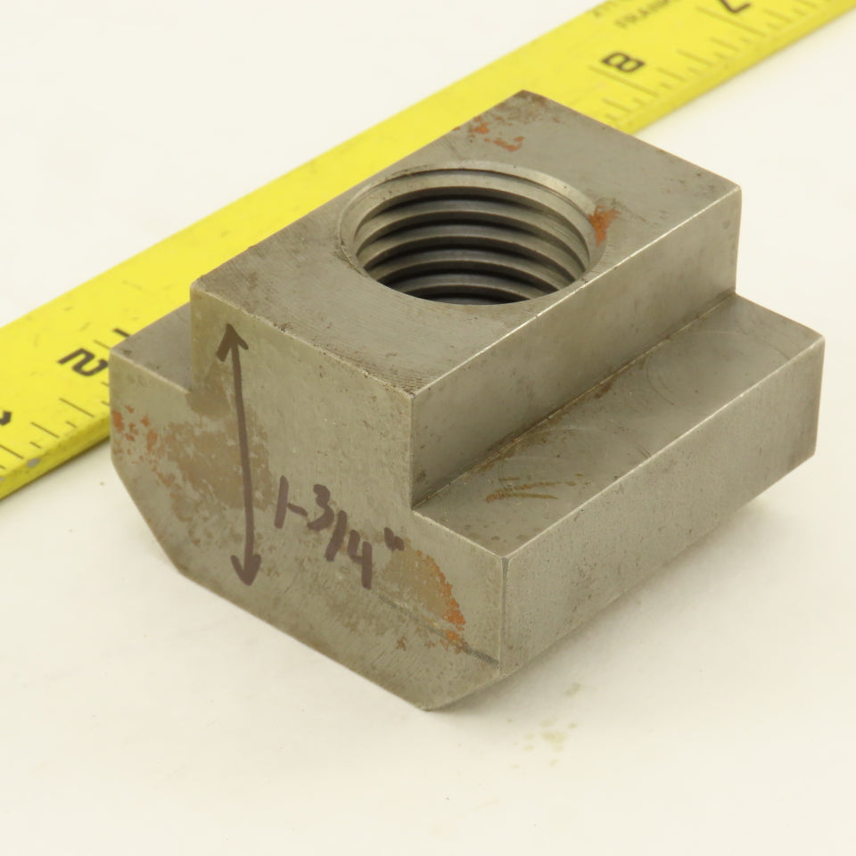 1-1/4"-7 Thread 2-1/2" Head Width T-Slot Nut 1-3/4" Tall Custom Made